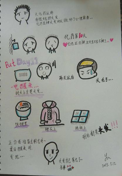19岁女孩用漫画对抗癌症 记录化疗过程(图)