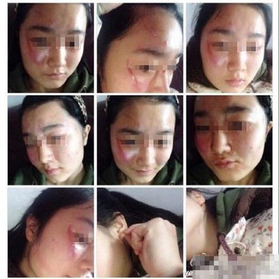网传女学生被打照